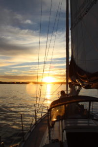 Sailing at Sunset in San Diego