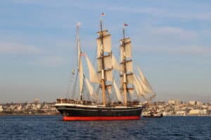 Star of India docked right next to San Diego's Maritime Museum
