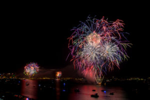 fireworks over San Diego Bay